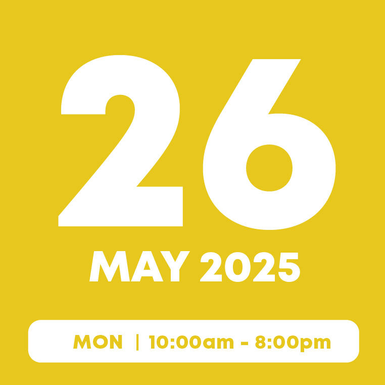 26 May | Main Pass (1hr) + Add-On Pass (Free)