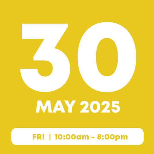 30 May |  Main Pass (1hr) + Add-On Pass (Free)